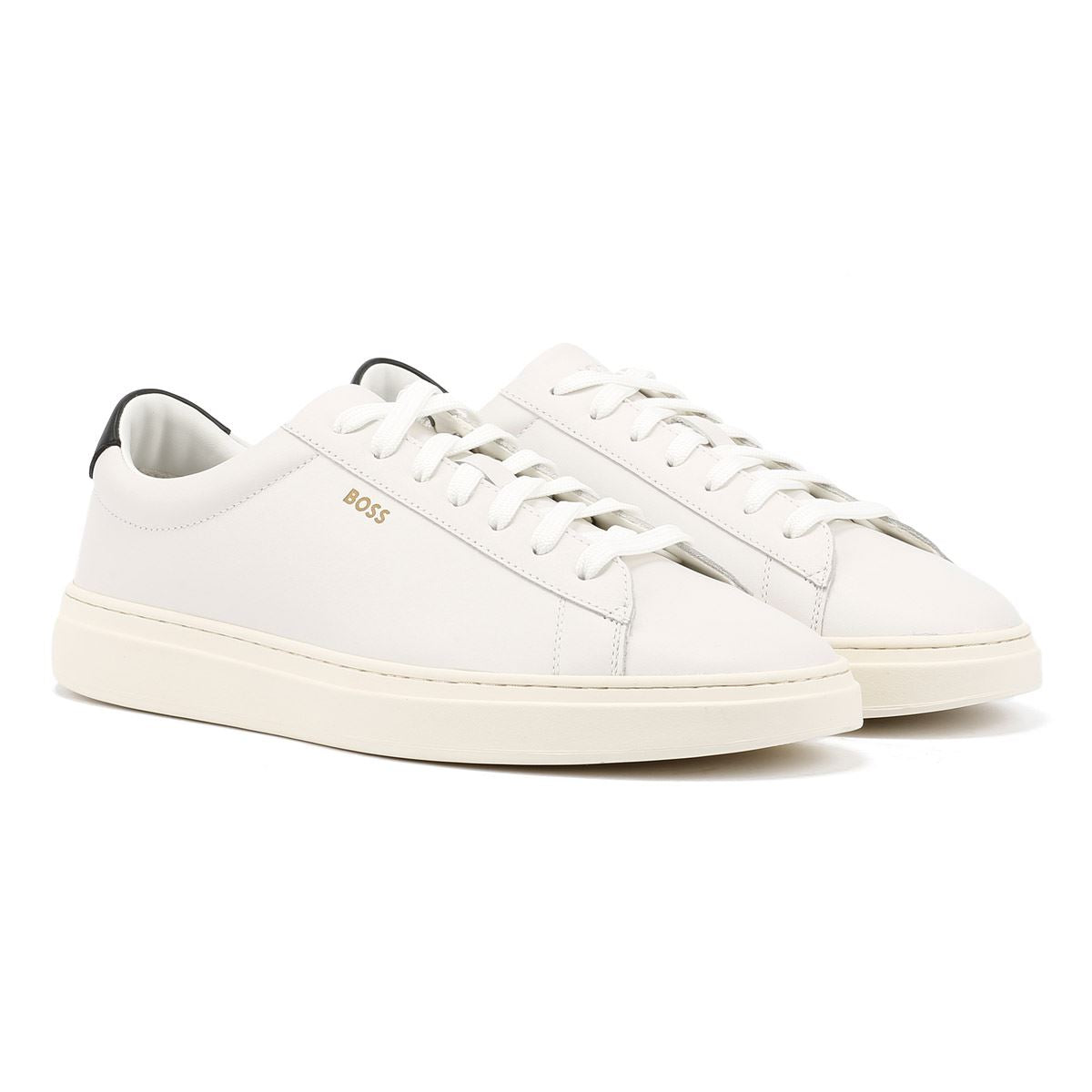 Boss Kieran Tennis Leather Men's White Trainers
