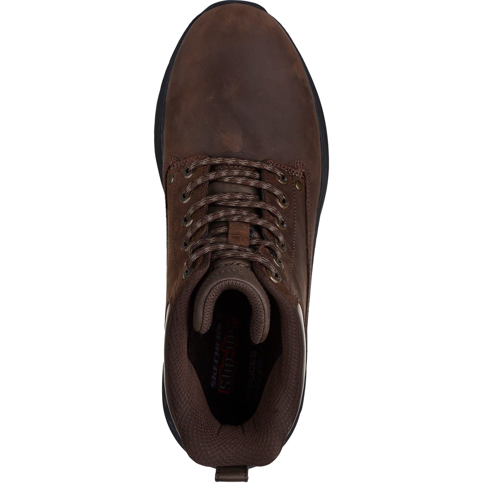 Skechers Pollard Waylon Leather Men's Cocoa Ankle Boots
