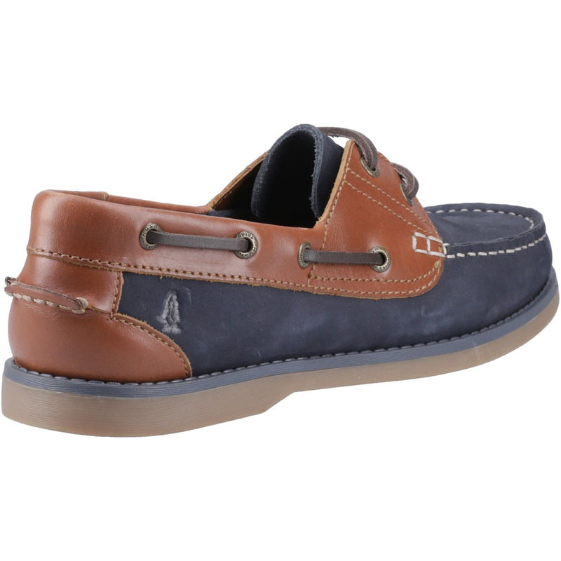 Hush Puppies Wilson Leather Men's Navy/Tan Boat Shoes