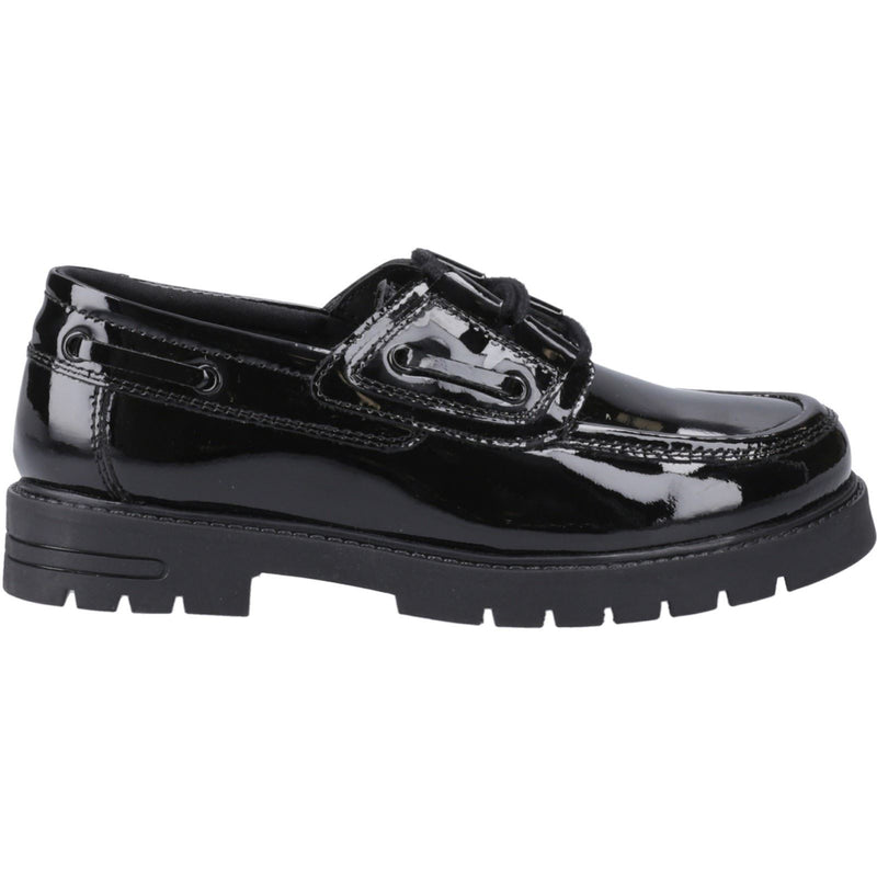 Hush Puppies Lucy Patent Leather Youth Girl's Black Shoes