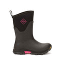 Muck Boots Arctic Ice Mid AGAT Rubber Black/Hot Pink Wellington Boots