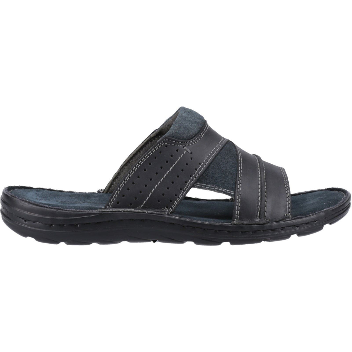 Hush Puppies Archer Leather Men's Black Sandals