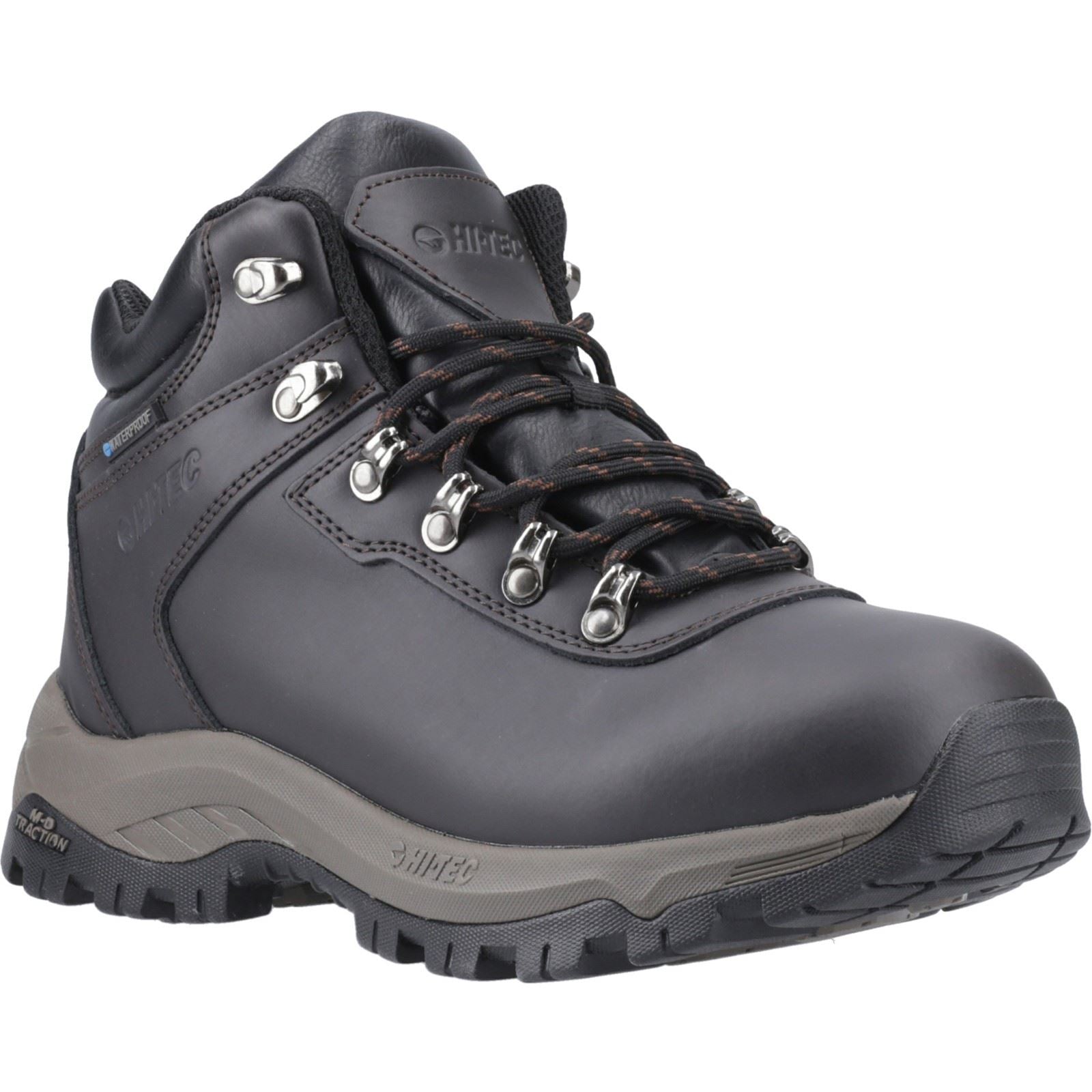 Hi-Tec Eurotrek Lite Waterproof Faux Leather Men's Dark Chocolate Hiking Boots