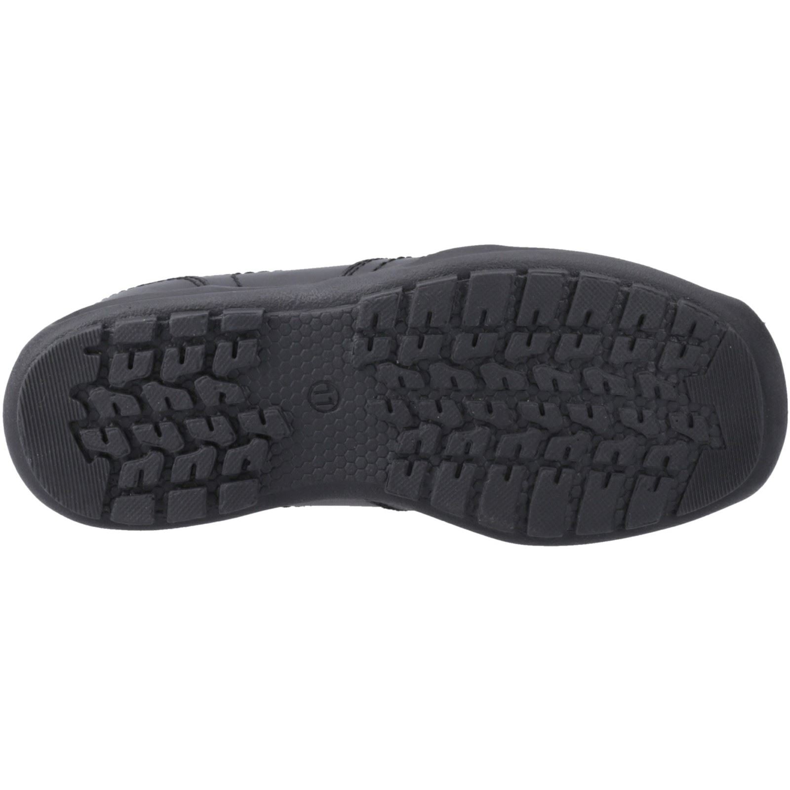 Hush Puppies Morgan Leather Youth Boy's Black Loafers