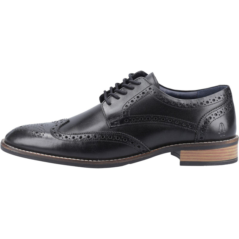 Hush Puppies Dustin Brogue Leather Men's Black Brogues Shoes