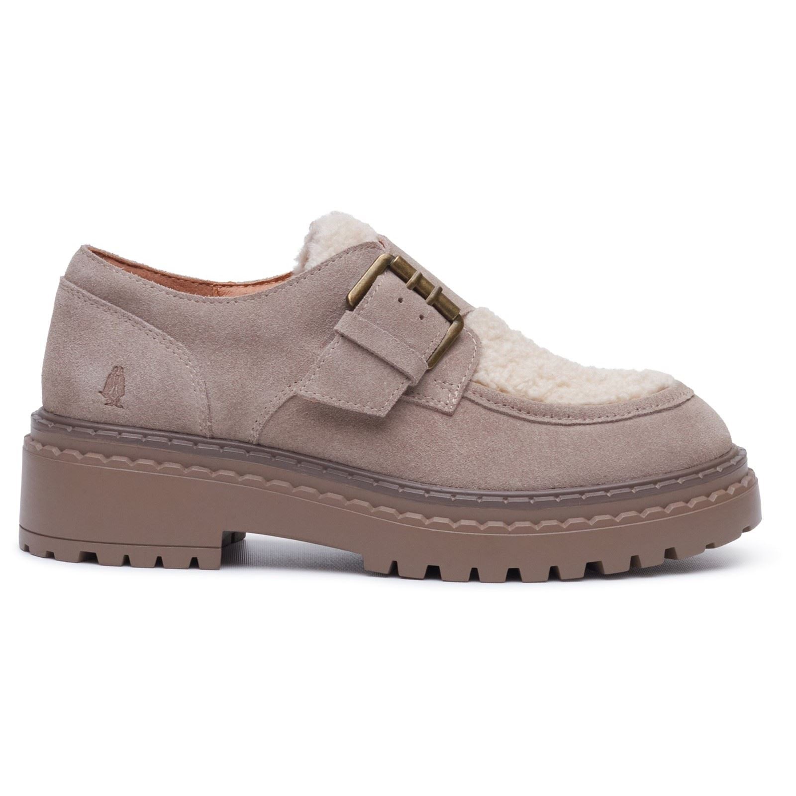 Hush Puppies Orla Monk Leather Women's Taupe Loafers
