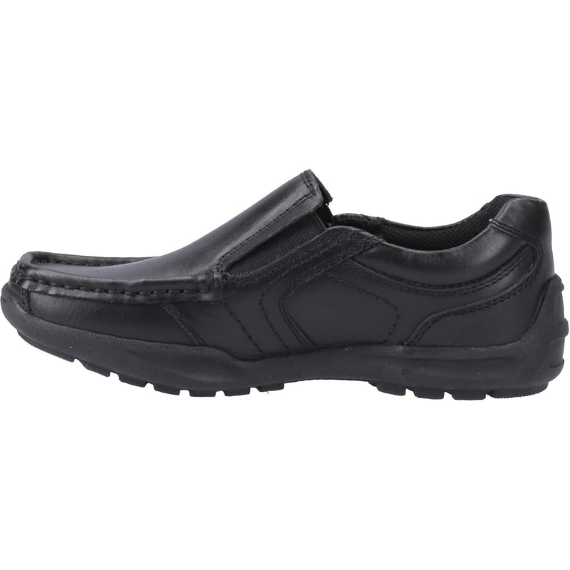 Hush Puppies Morgan Leather Junior Black Loafers