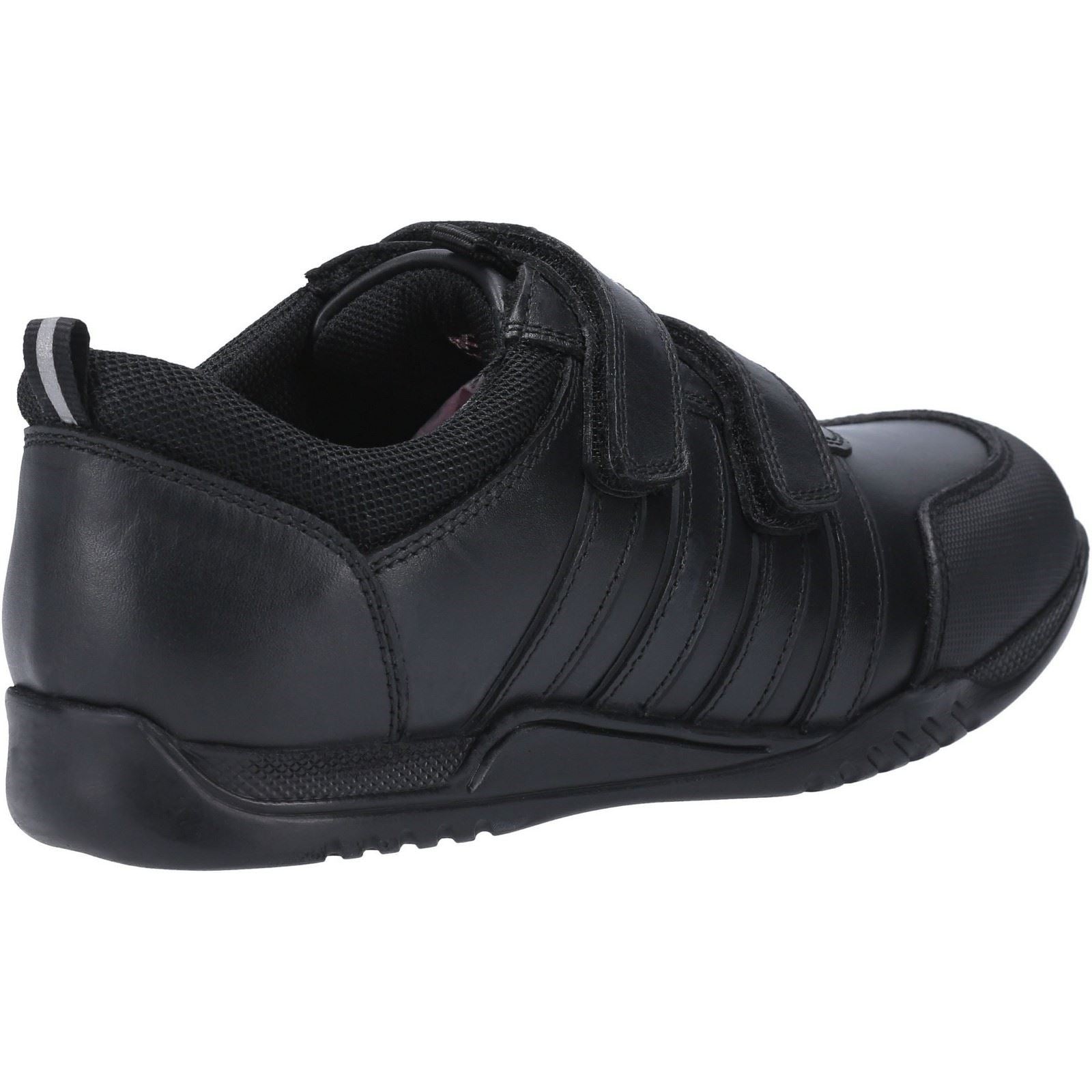 Hush Puppies Josh Youth Boy's Black Leather Shoes