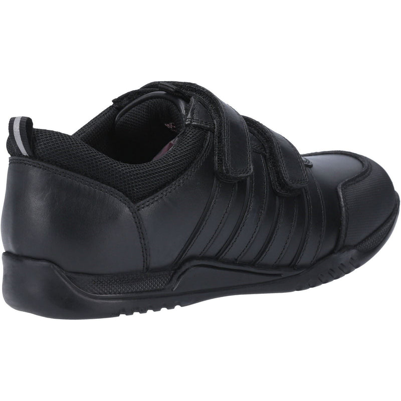 Hush Puppies Josh Youth Boy's Black Leather Loafers