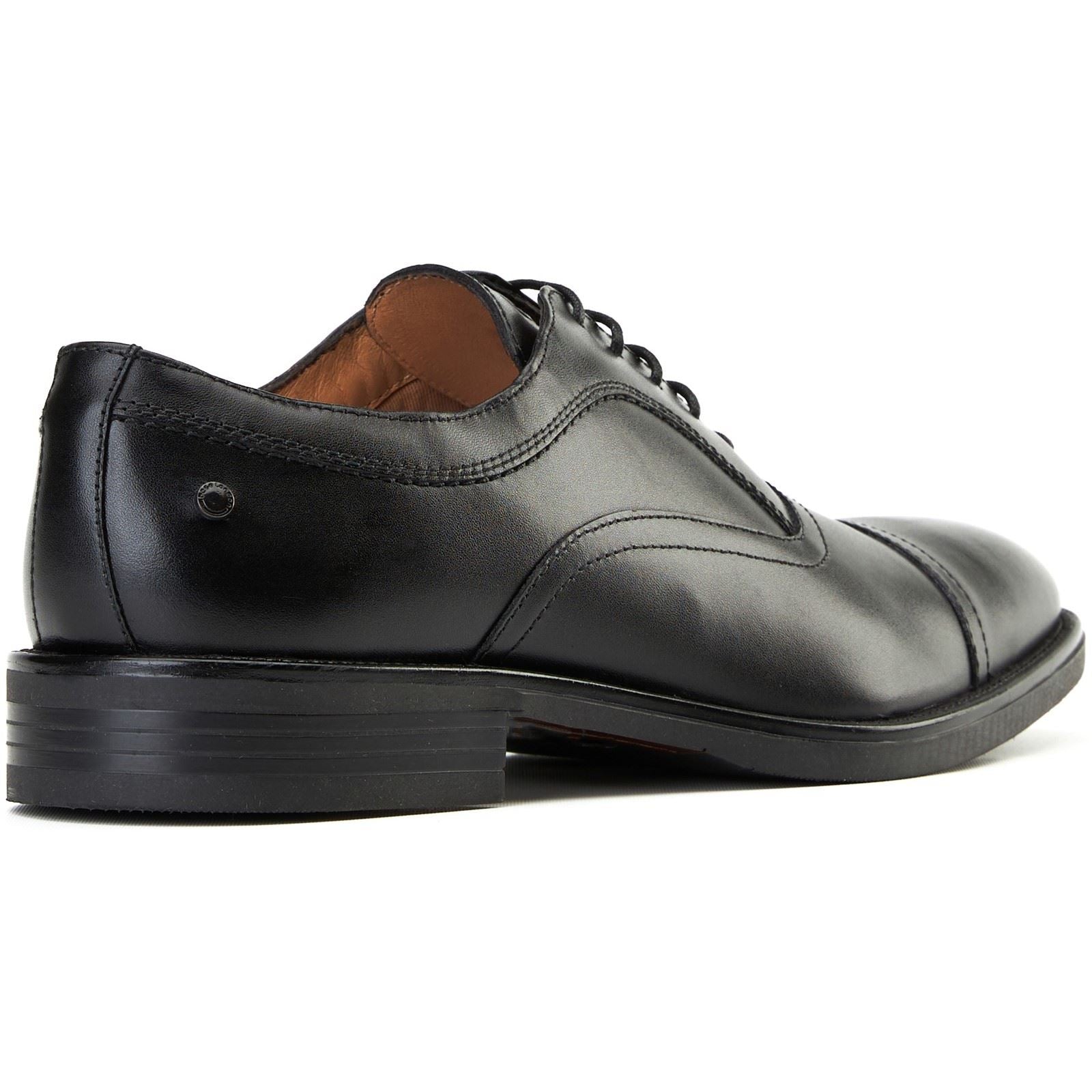 Base London Lapel Leather Men's Black Oxford Shoes