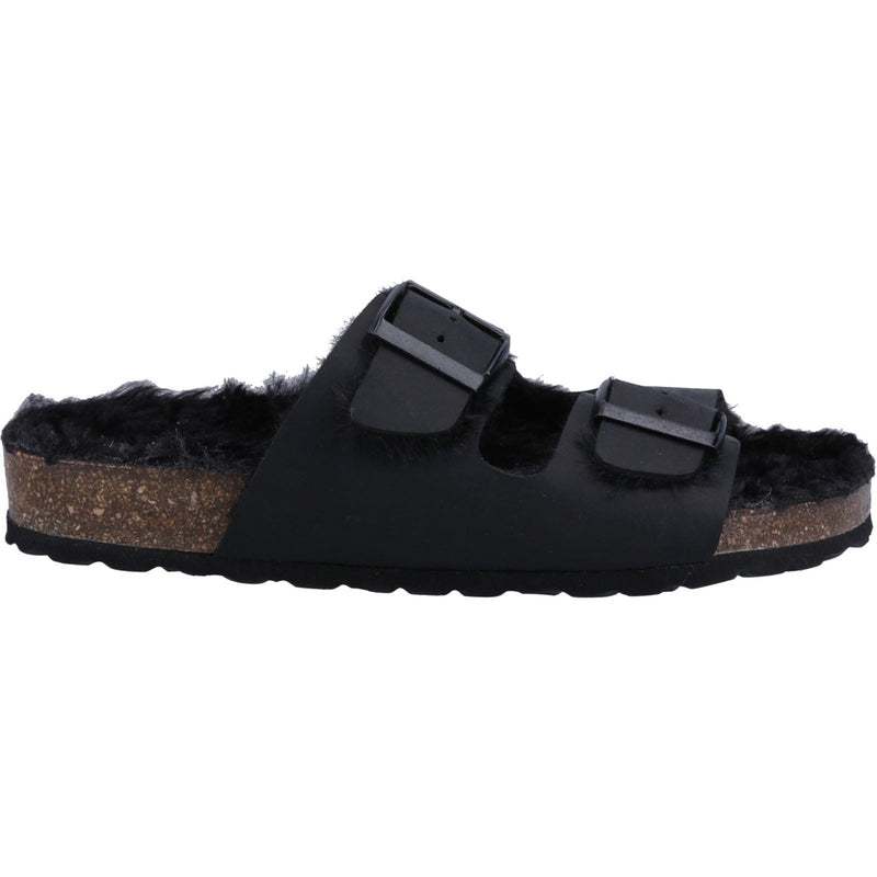 Hush Puppies Jessie Leather Women's Black Slippers