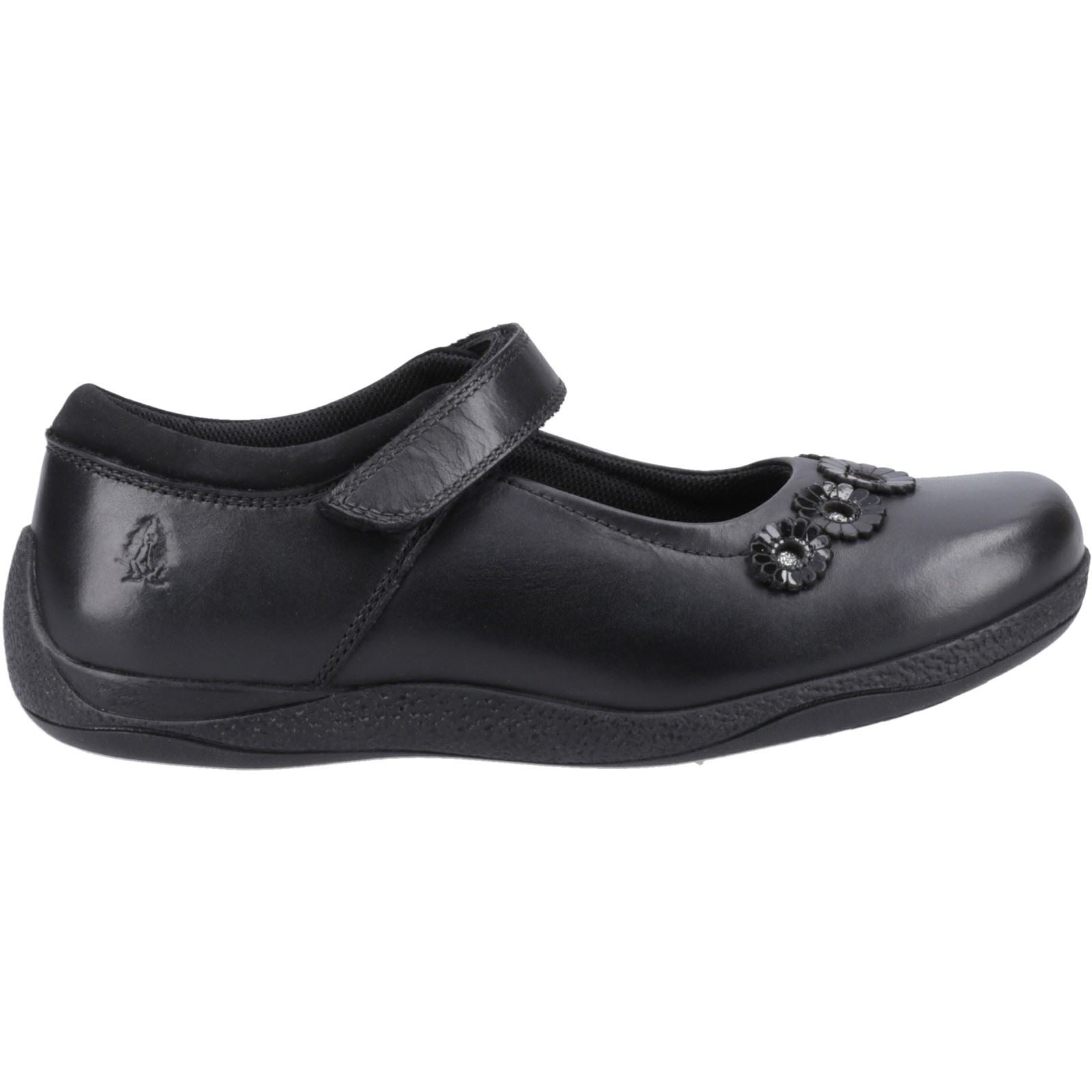 Hush Puppies Christina Leather Junior Black Shoes