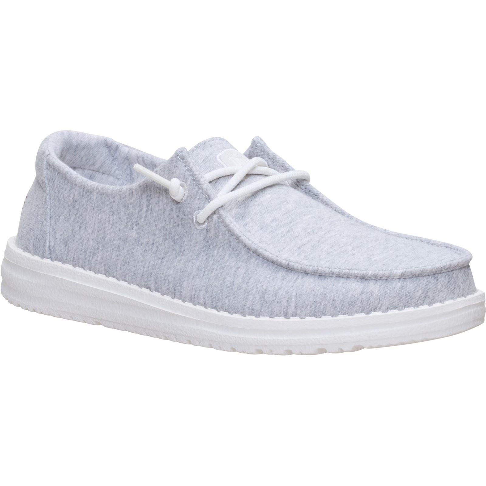 HEYDUDE Wendy Stretch Jersey Textile Women's Light Grey Loafers