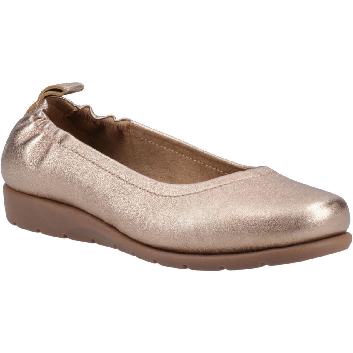 Hush Puppies Skylar Leather Women's Gold Flats