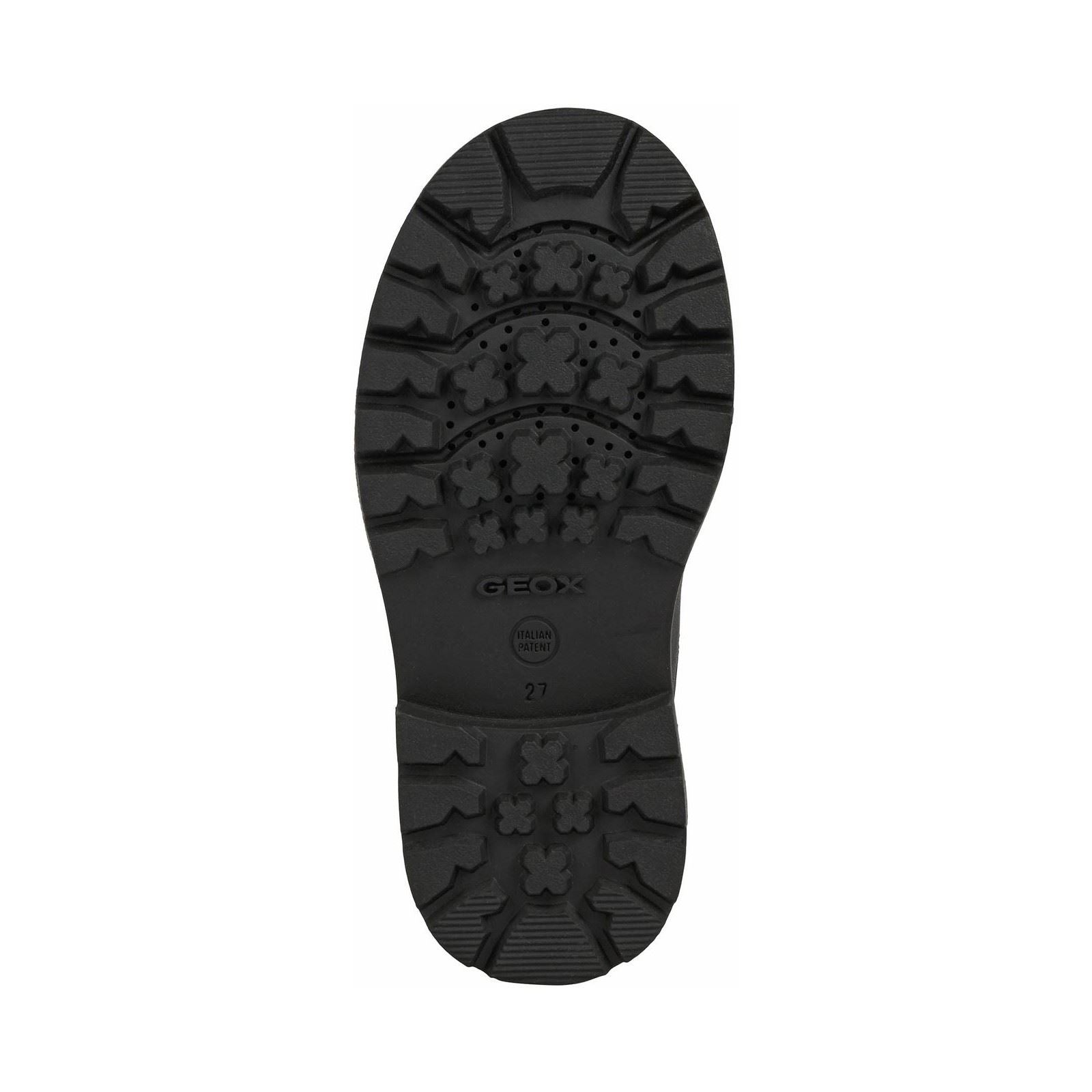 Geox Shaylax Leather Boy's Black Shoes