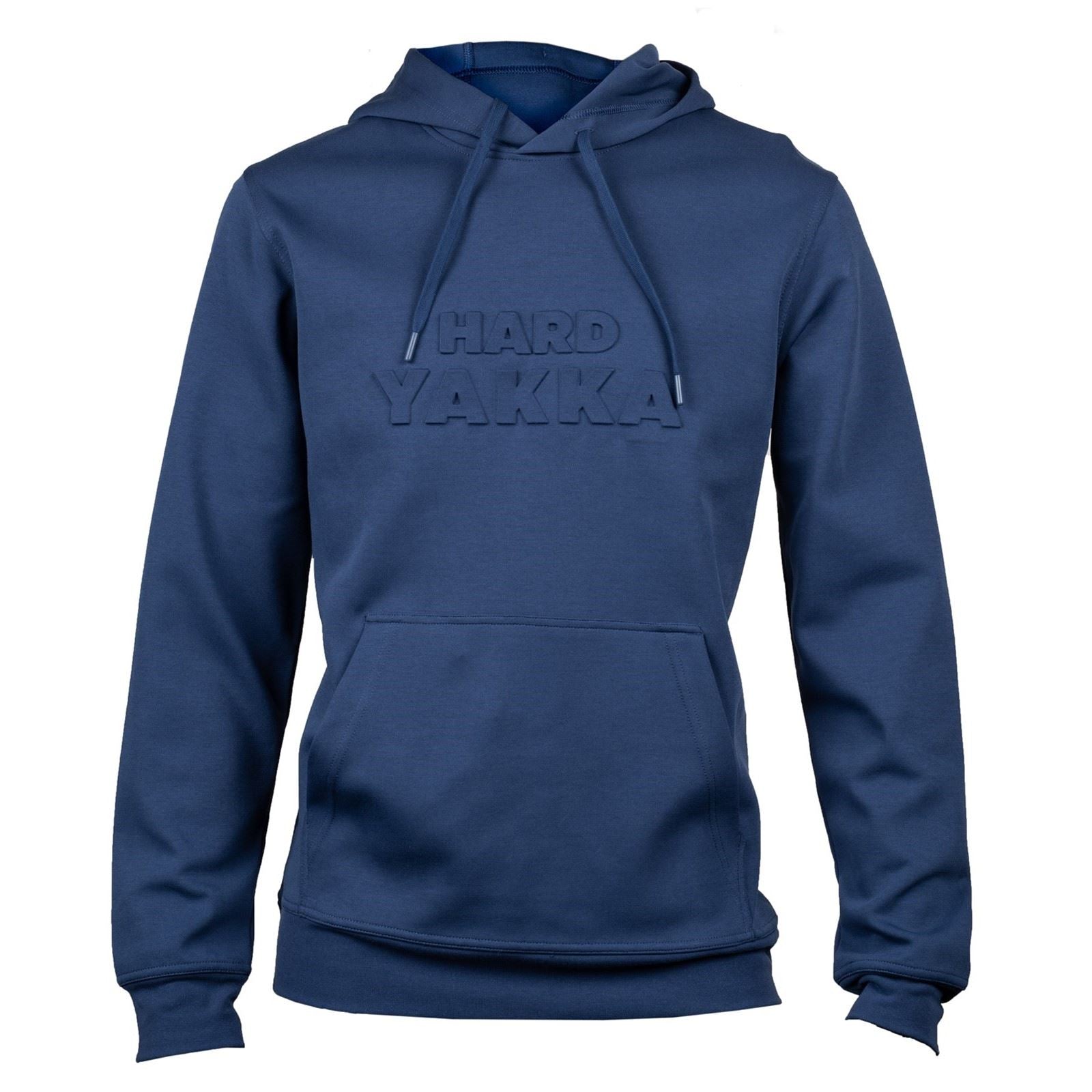 Hard Yakka Embossed Pullover Cotton Men's Blue Hooded Sweatshirt