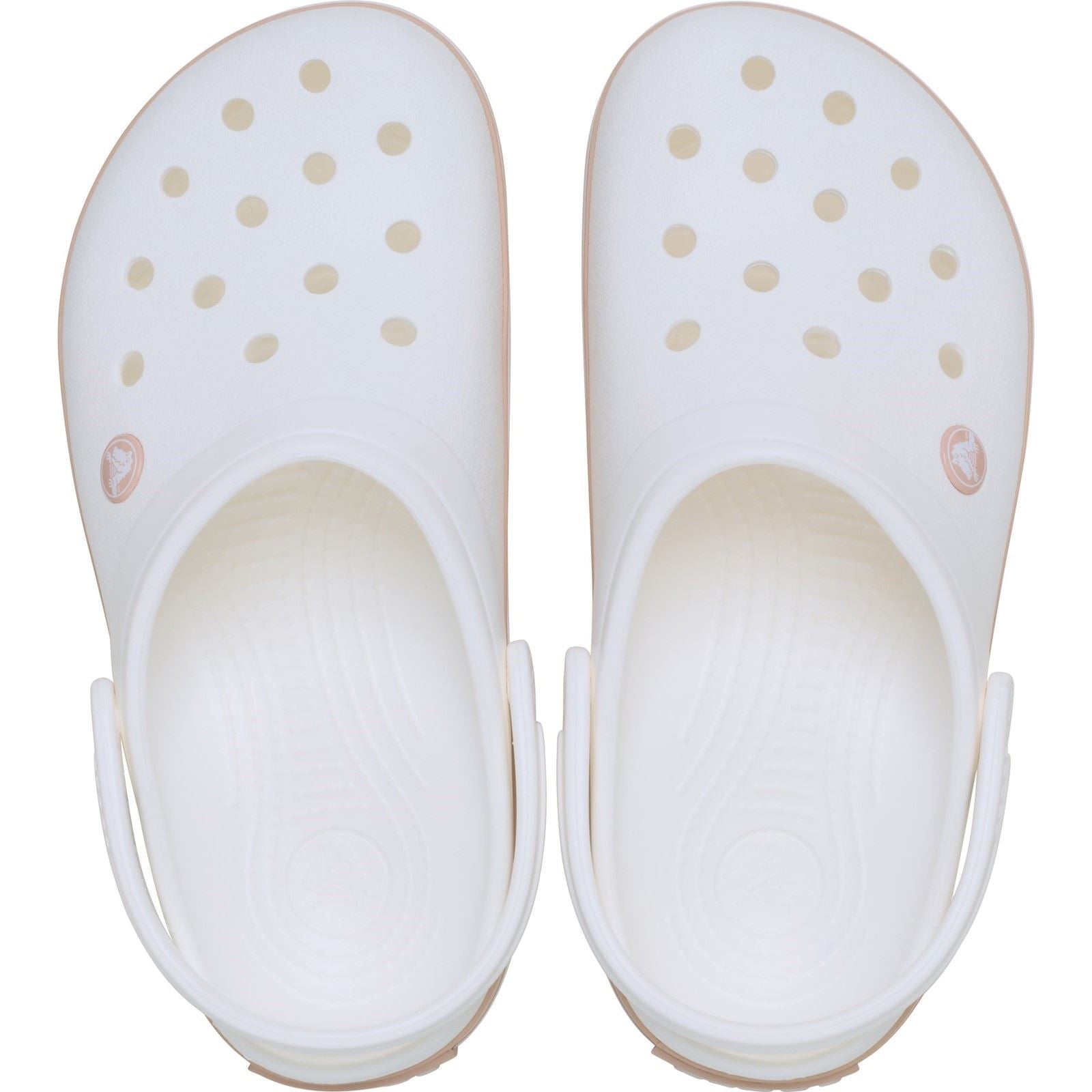 Crocs Crocband Thermoplastic White/Pink Caramel Clogs