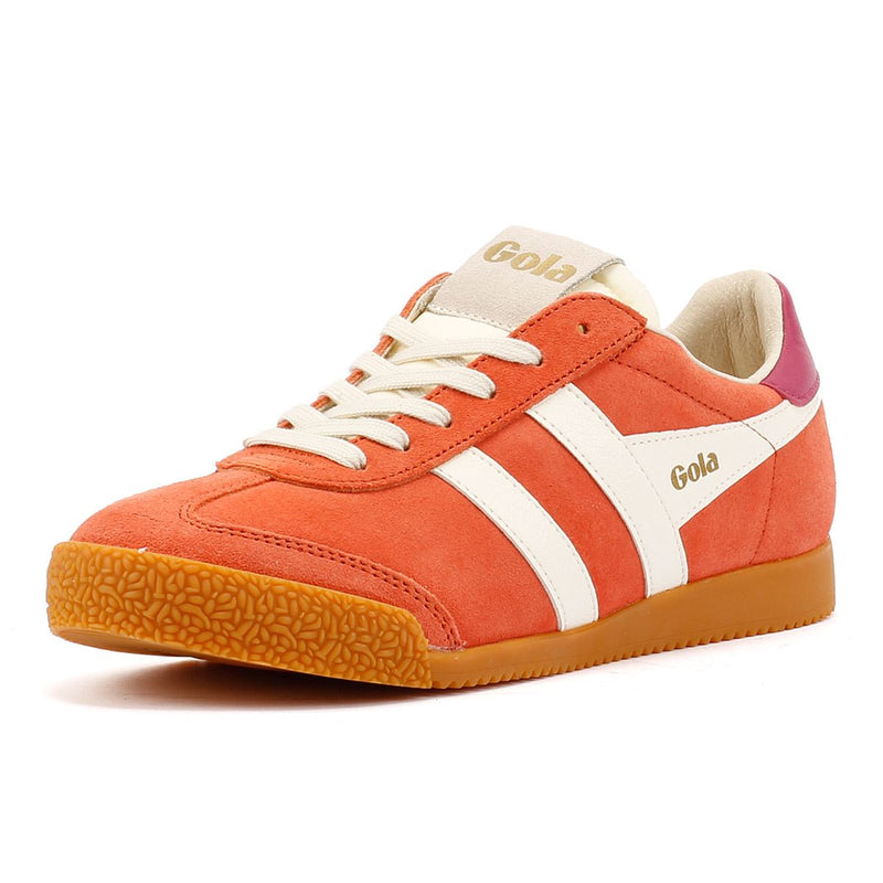 Gola Elan Suede Women's Hot Coral/Off White/ Fuchsia Trainers