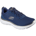 Skechers Flex Appeal 5.0 Uptake Textile Women's Navy/Gold Trainers