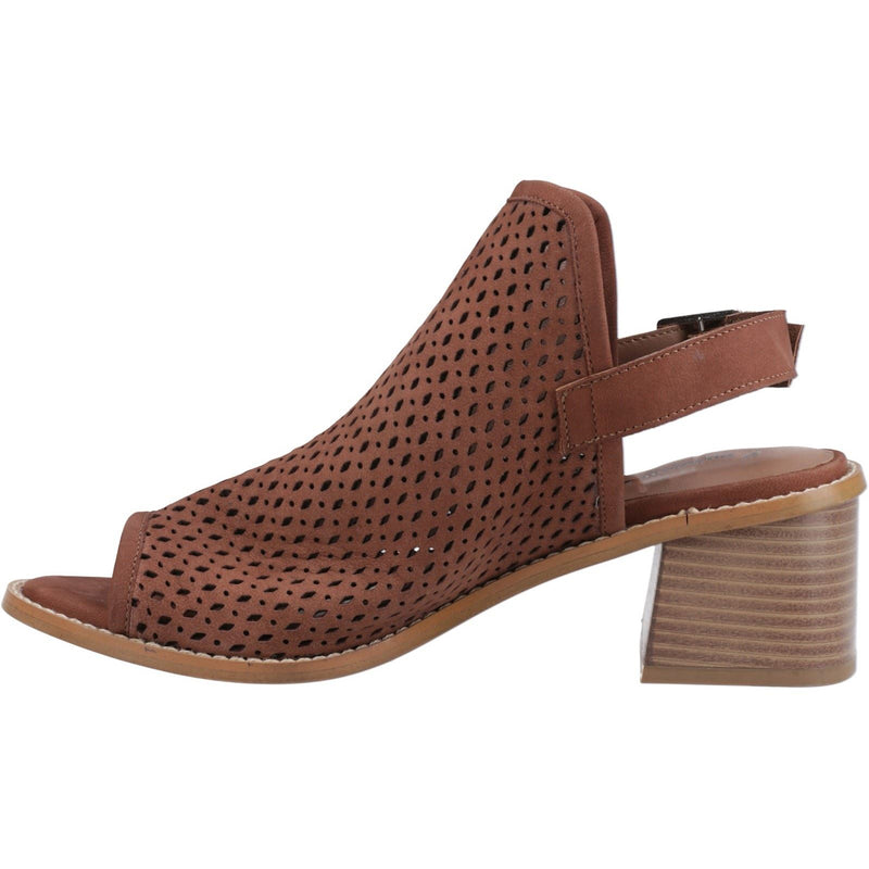 Hush Puppies Louise Heeled Leather Women's Brown Sandals