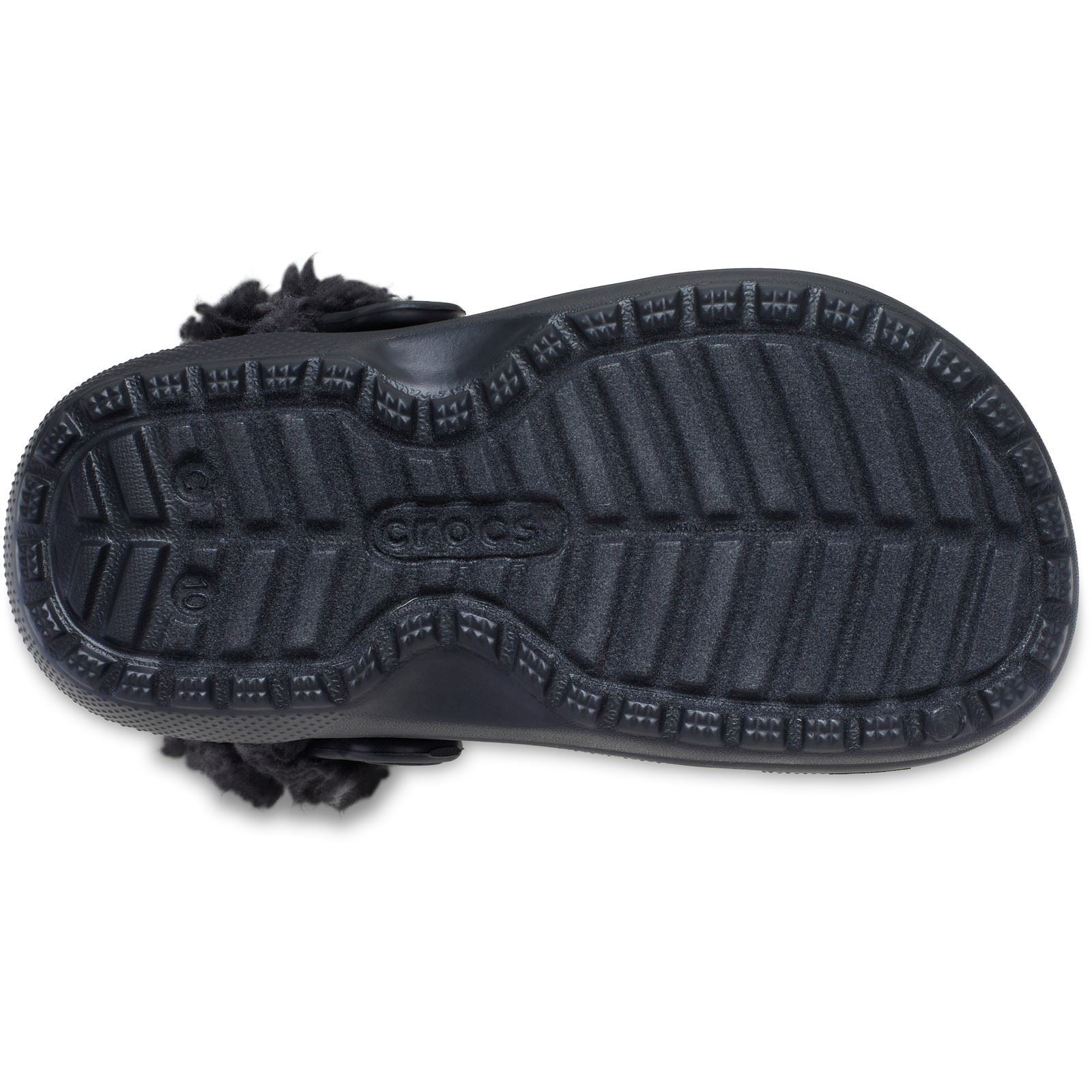 Crocs Classic Fleece Lined Polyester Blend Unisex Kid's Black Clogs