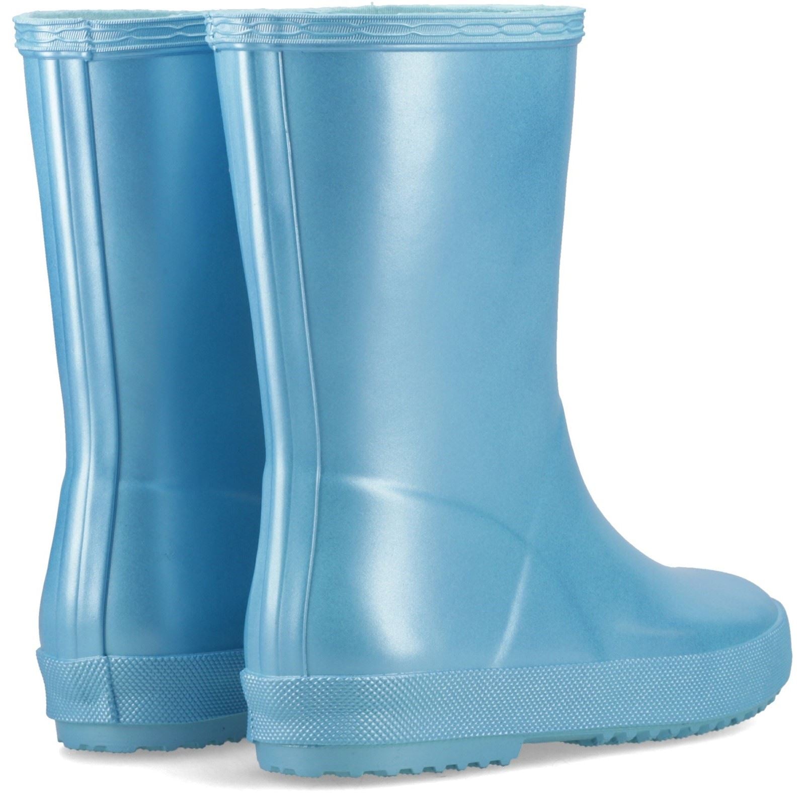 Hunter First Nebula Rubber Pool Blue Wellington Boots