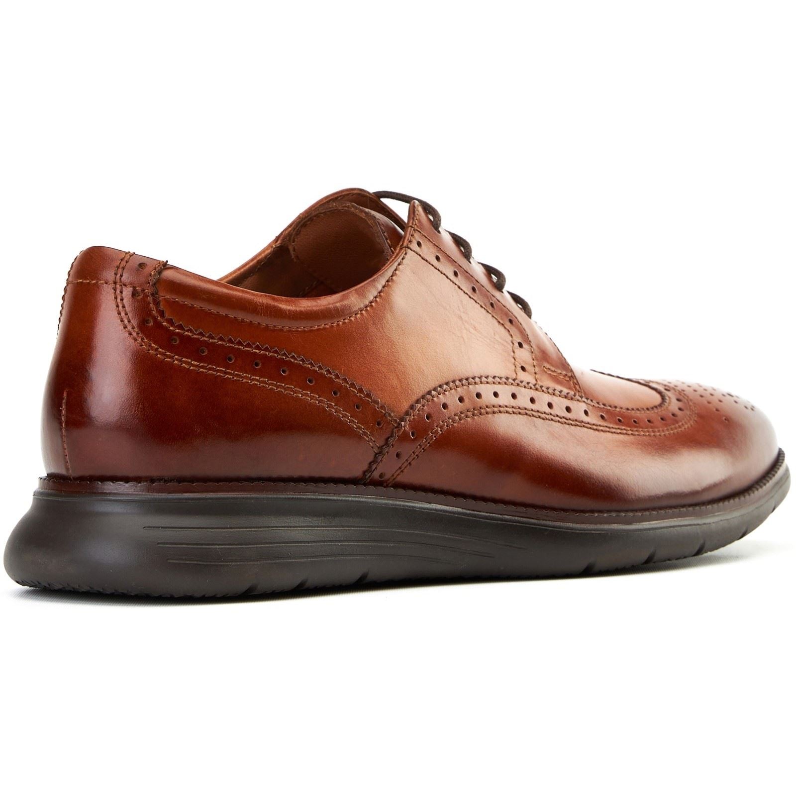 Base London Flight 25 Leather Men's Burnt Tan Brogues Shoes