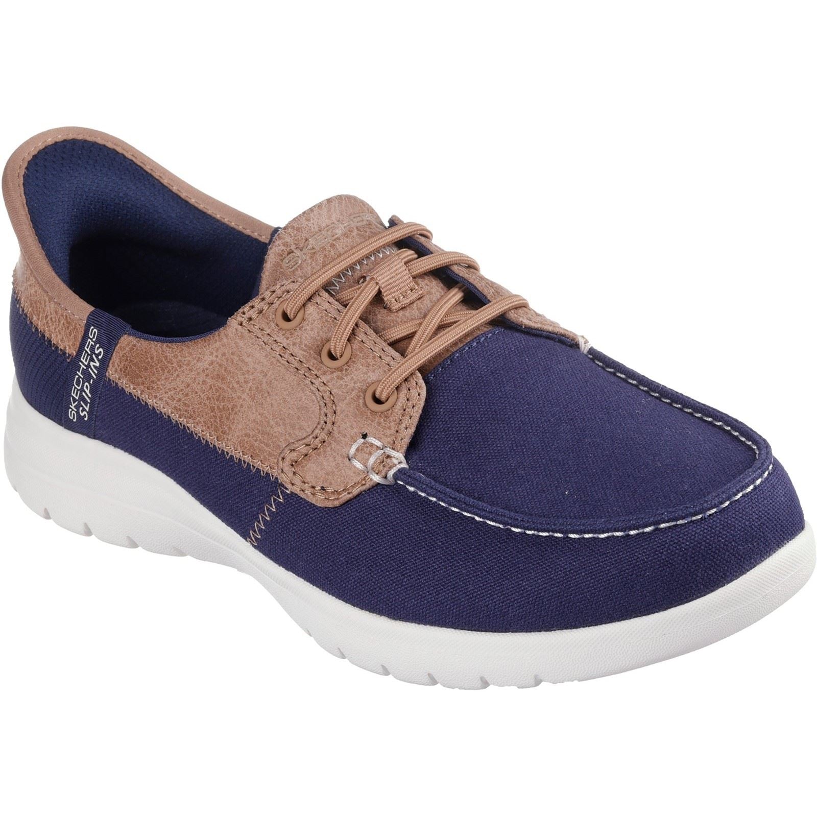 Skechers Palmilla Textile Women's Navy Boat Shoes