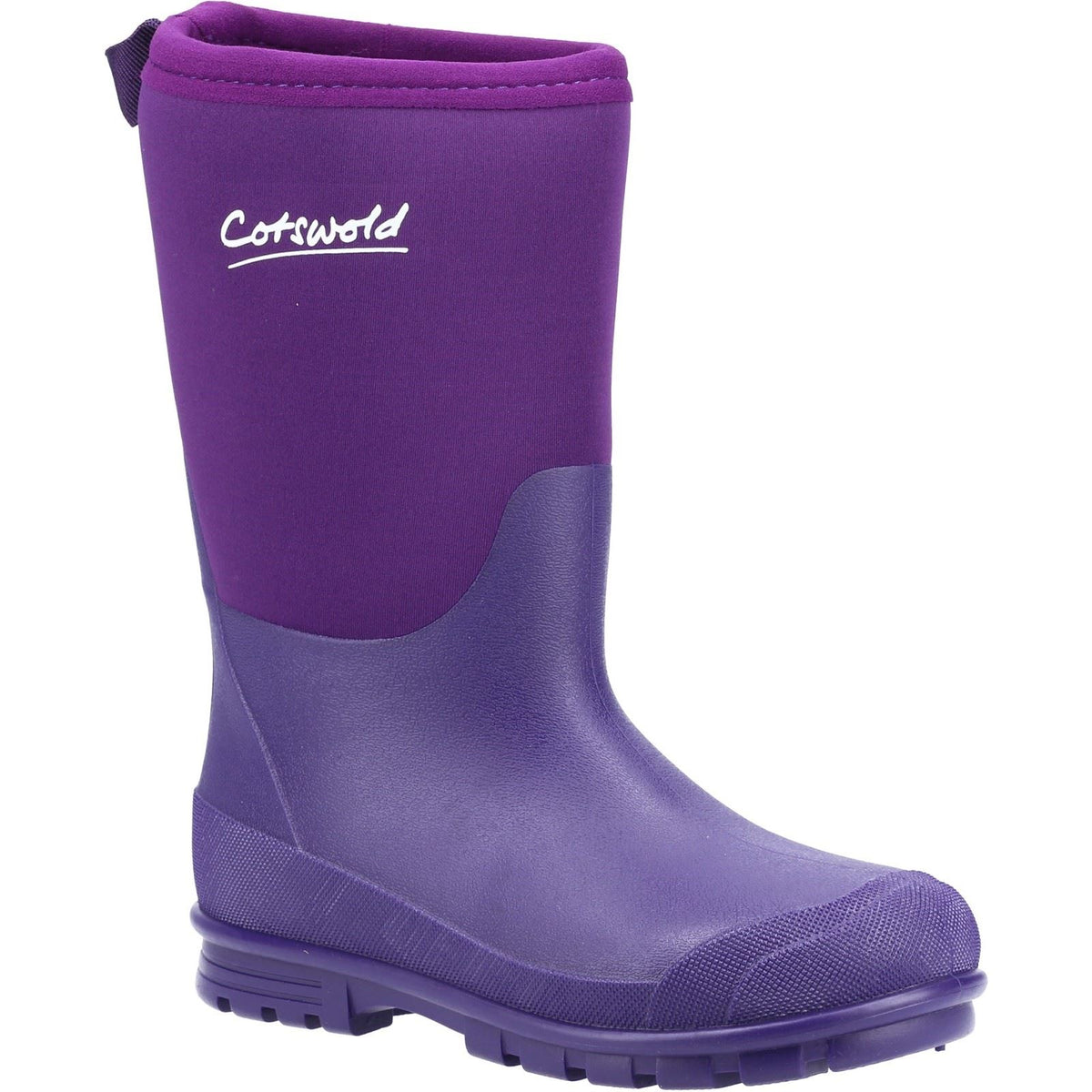 Cotswold Kids Hilly Synthetic Purple Wellington Boots