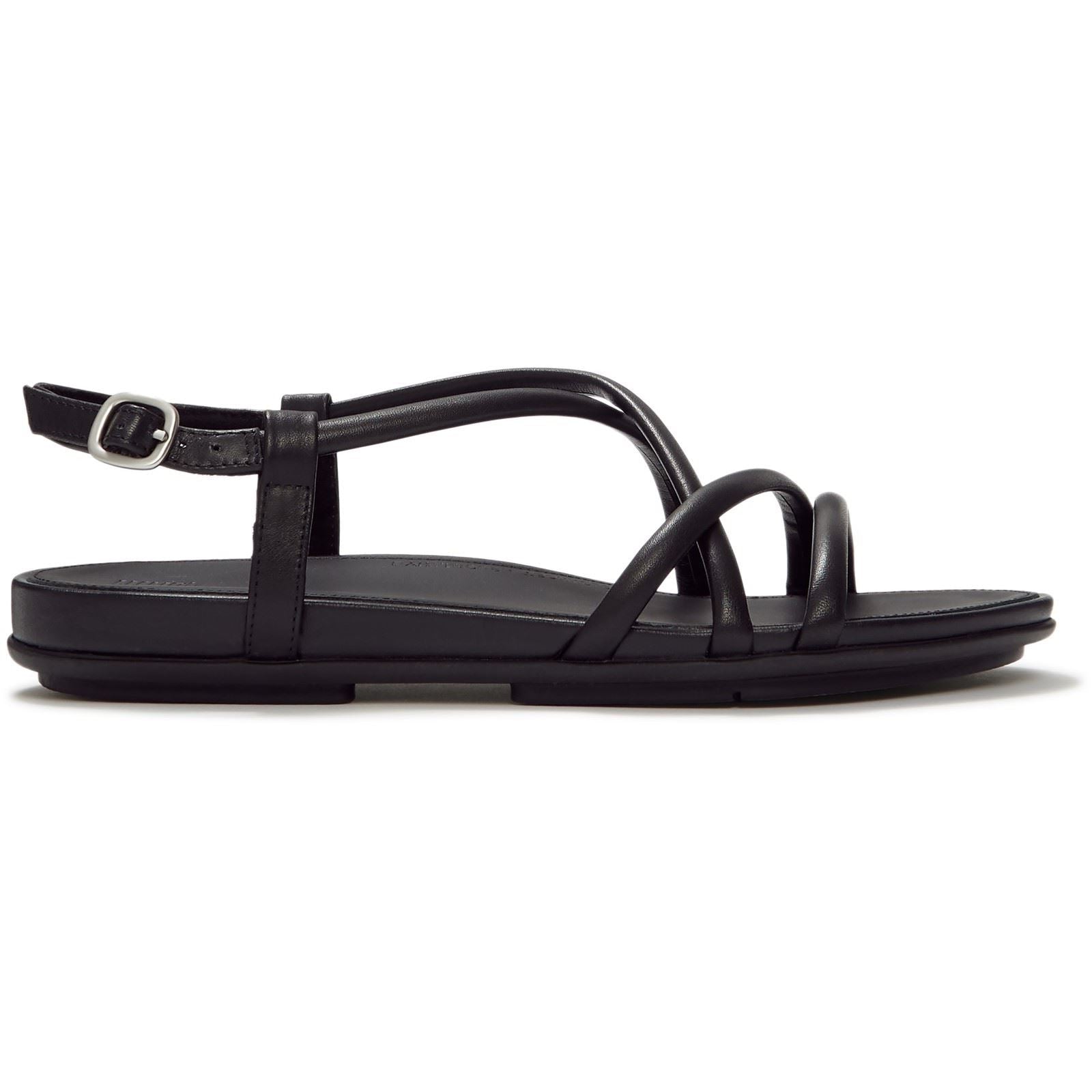 Fitflop Gracie Crystal Leather Women's All Black Sandals
