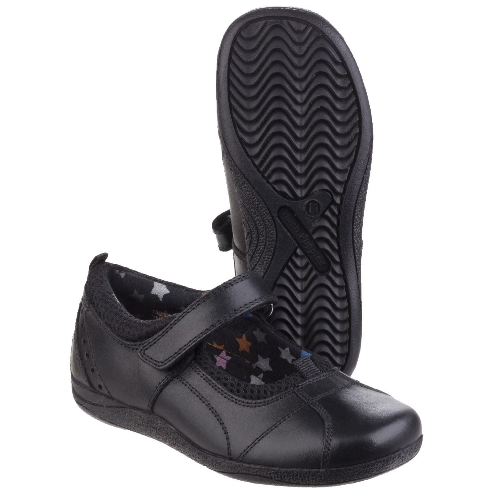 Hush Puppies Cindy Youth Girl's Black Leather Shoes