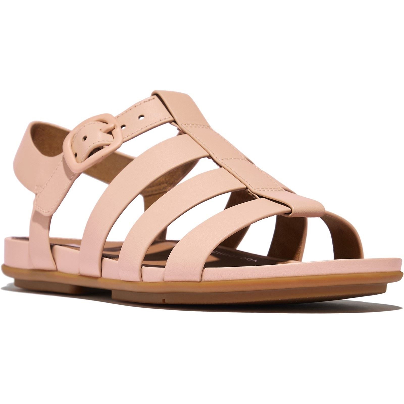 Fitflop Gracie Fisherman Leather Women's Sandy Beige Sandals