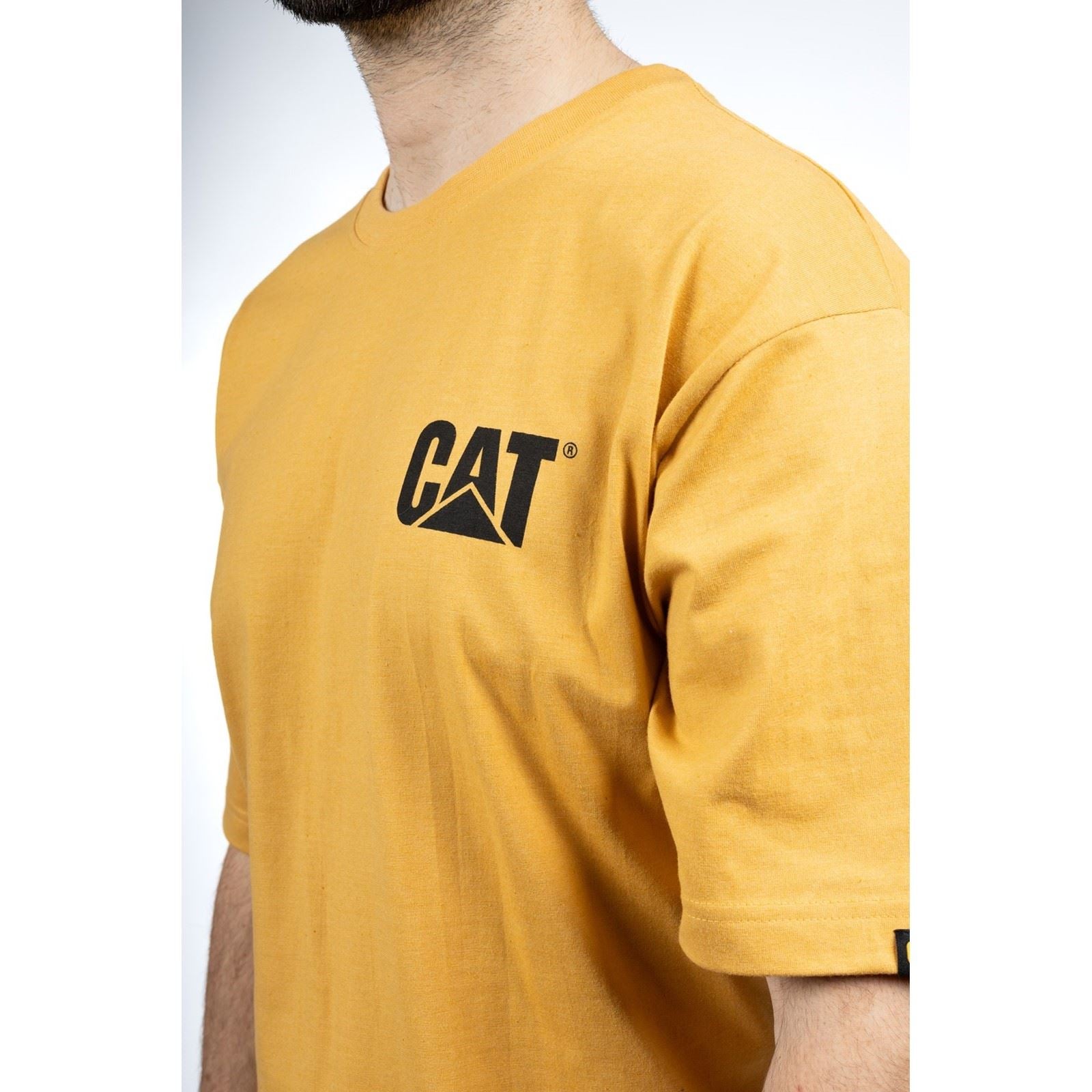 Caterpillar W05324 Trademark Cotton Men's Yellow T-Shirt