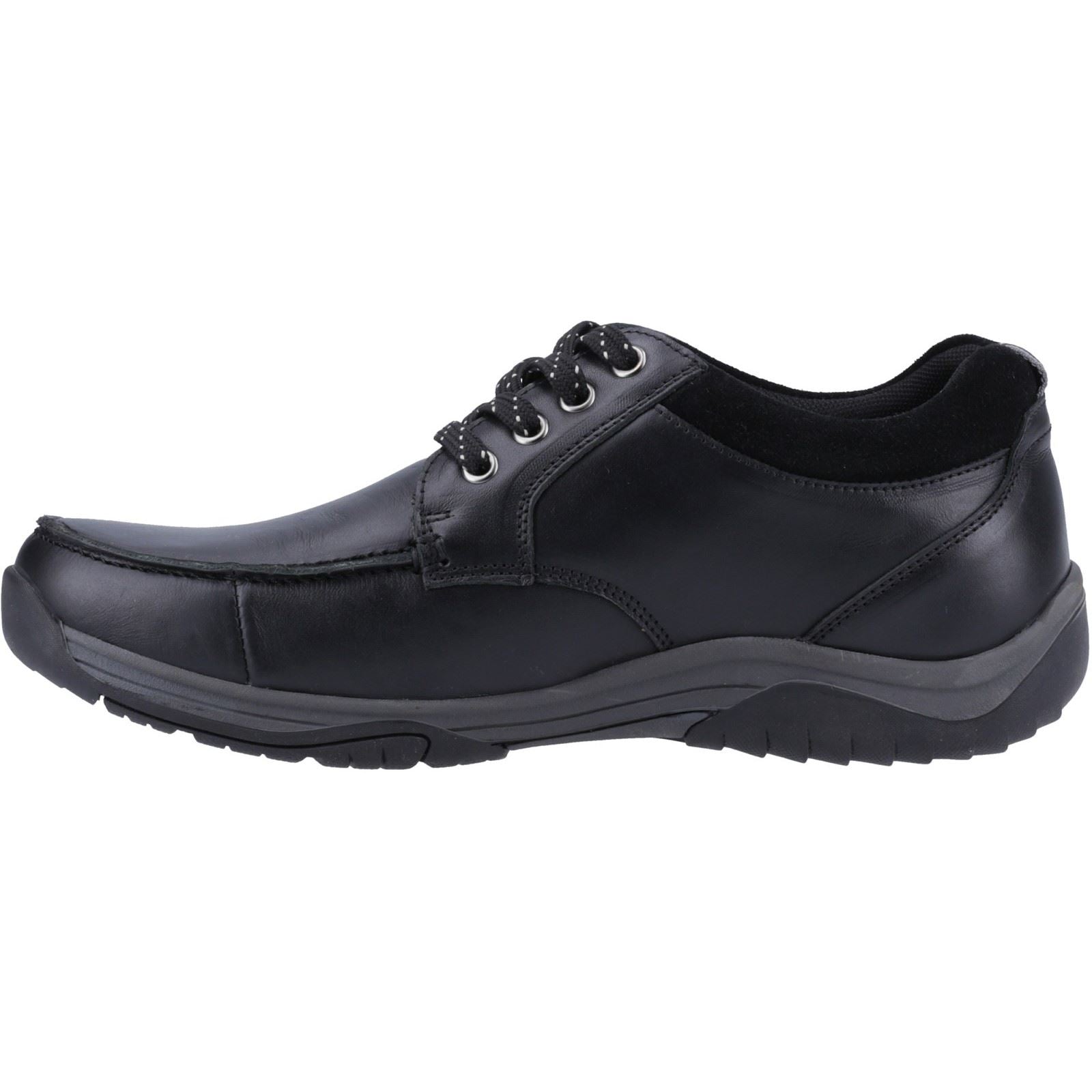 Hush Puppies Derek Leather Men's Black Lace-Up Shoes