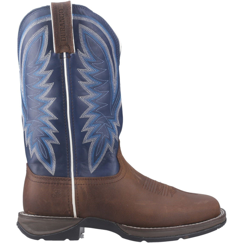 Durango Rebel Leather Men's Saddle Brown/Demin Blue Boots