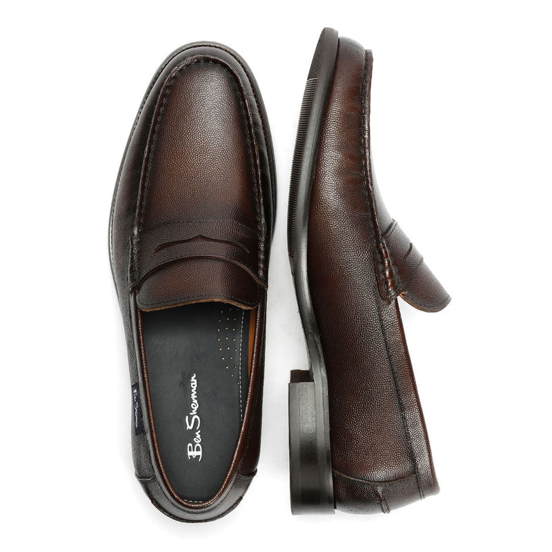 Ben Sherman Hester Leather Men's Brown Loafers