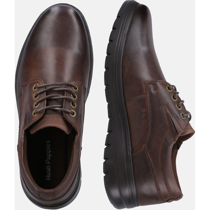 Hush Puppies TRITON LACE UP Leather Men's Brown Lace-Up Shoes