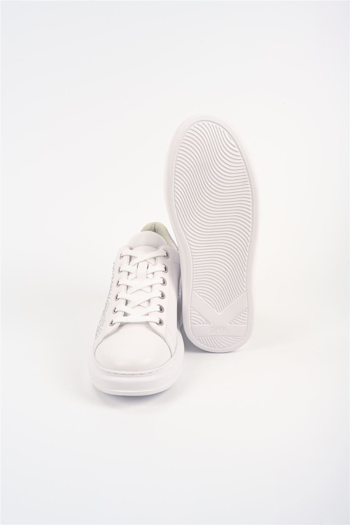 Karl Lagerfeld Kapri Konstellation Leather Women's White/Silver Trainers
