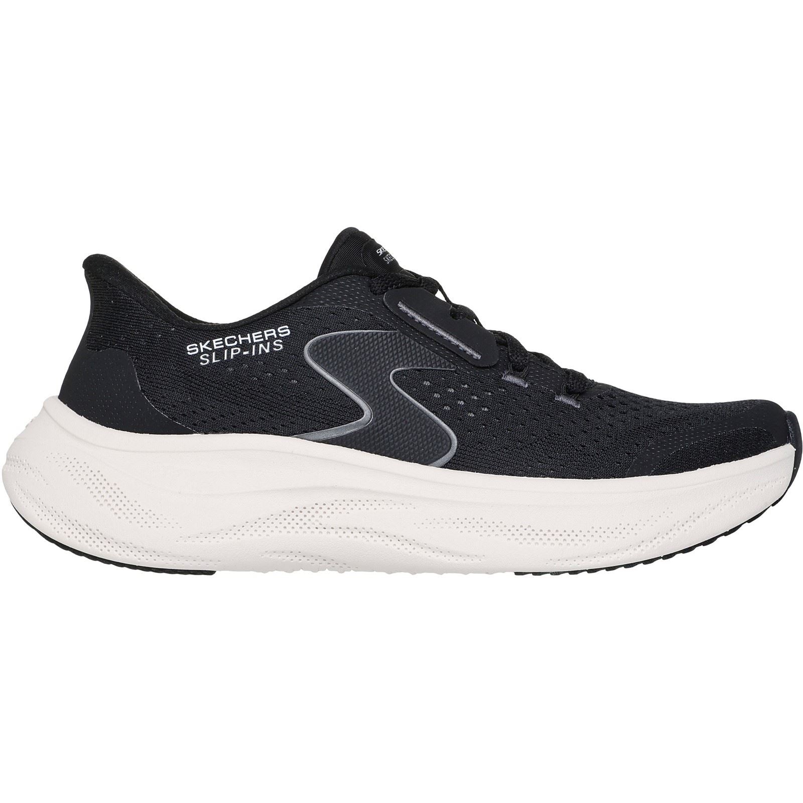 Skechers Skech Cloud Plush Horizon Synthetic Women's Black/White Trainers