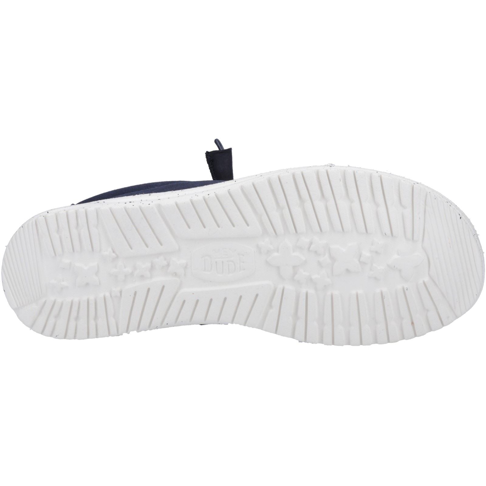 HEYDUDE Wally Canvas 100% Cotton Men's Navy Shoes