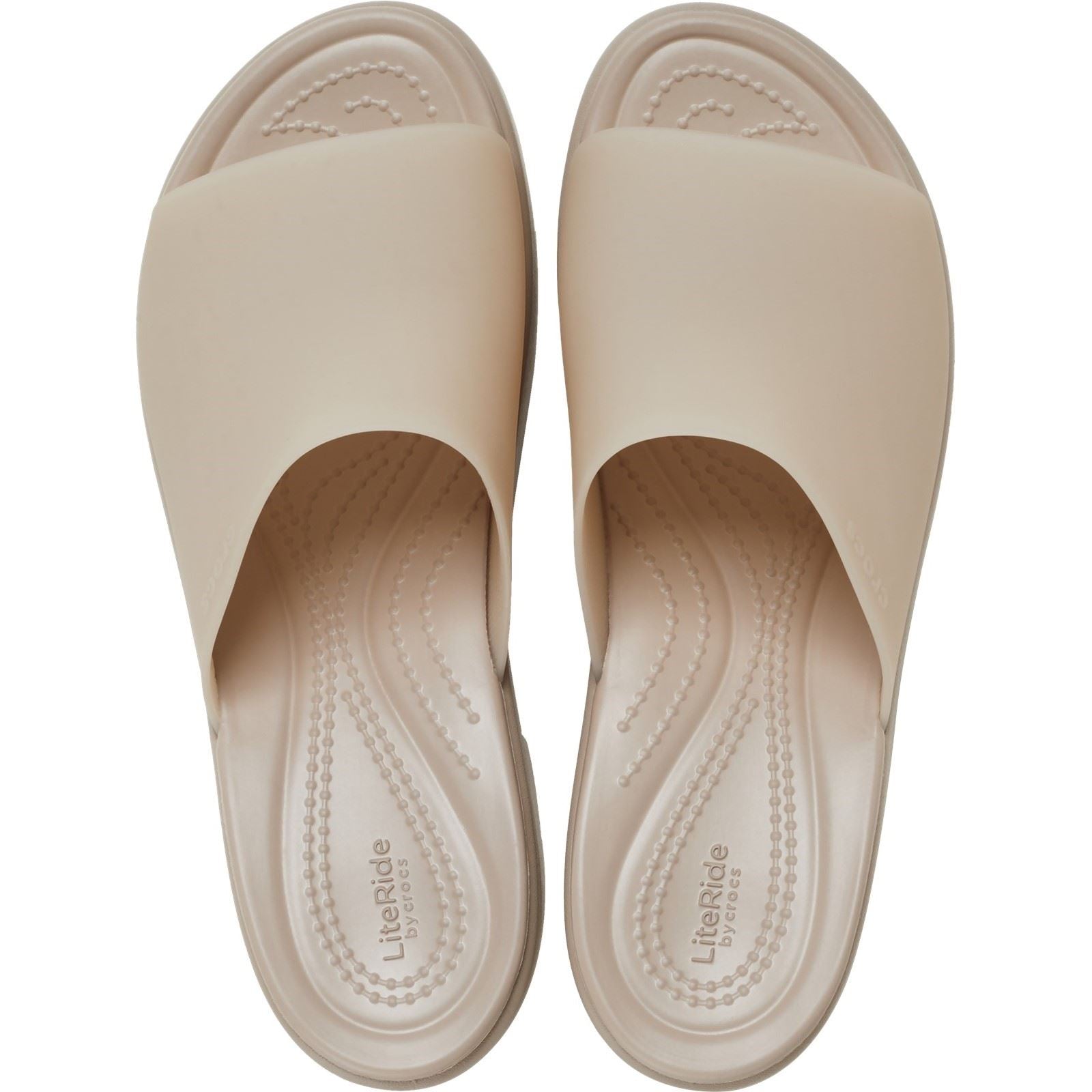 Crocs Brooklyn Slide Heel Women's Taupe Heels