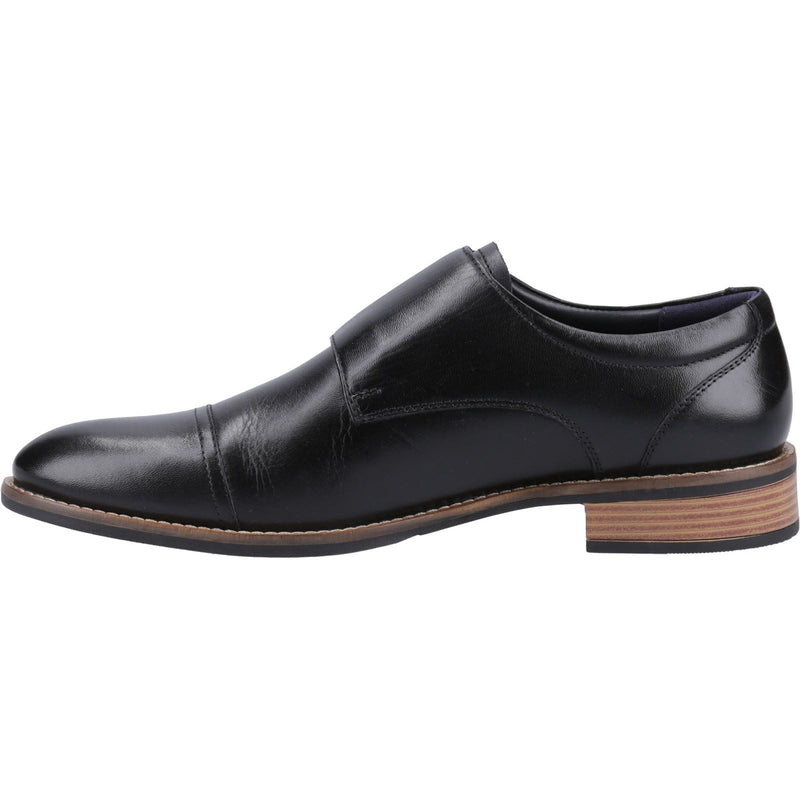 Hush Puppies David Leather Men's Black Double Monk Shoes