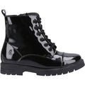 Hush Puppies Lauren Patent Leather Junior Black Boots
