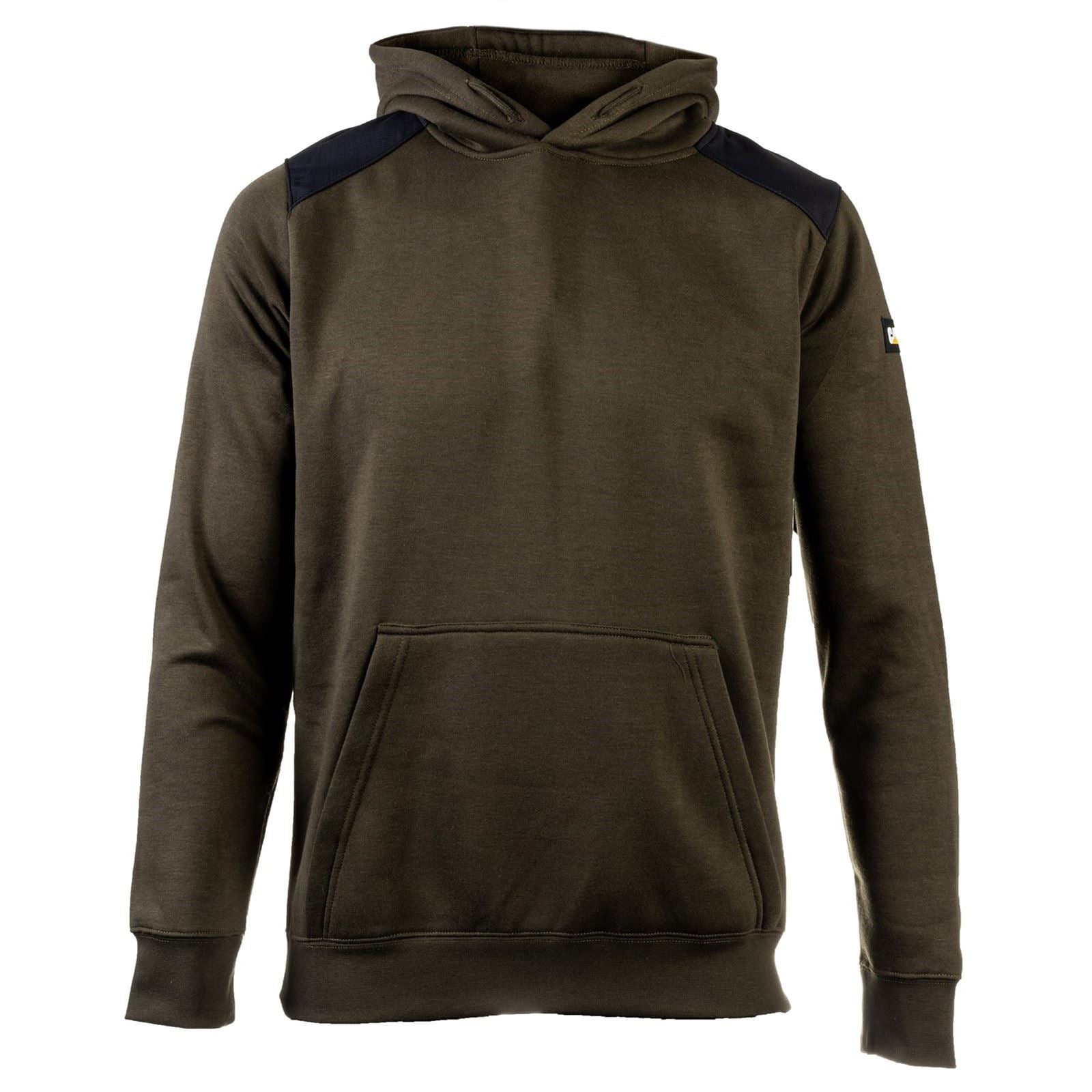 Caterpillar Essentials Synthetic Men's Moss Hooded Sweatshirt