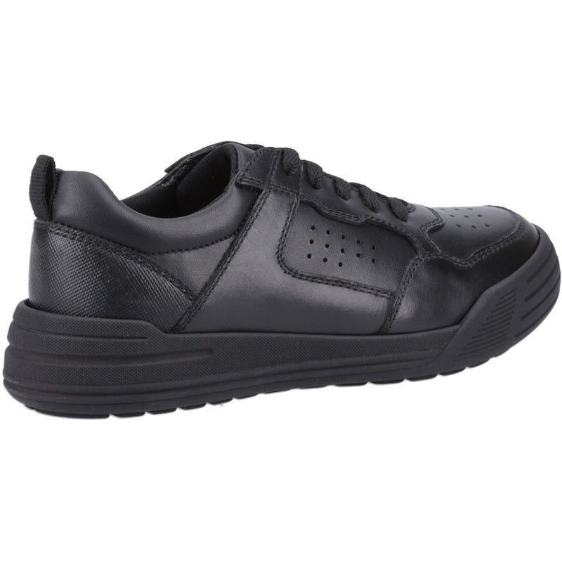 Hush Puppies Shane Leather Junior Black Lace-Up Shoes