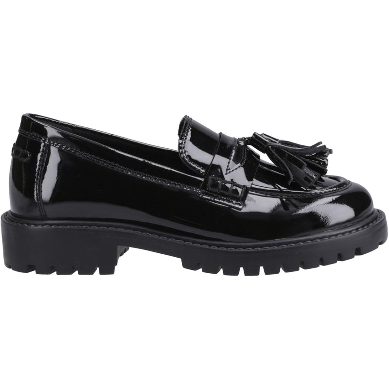 Hush Puppies Abigail Patent Leather Youth Girl's Black Loafers