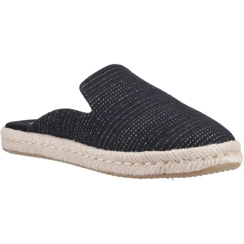 TOMS Santiago Mule Textile Women's Black Metallic Slippers