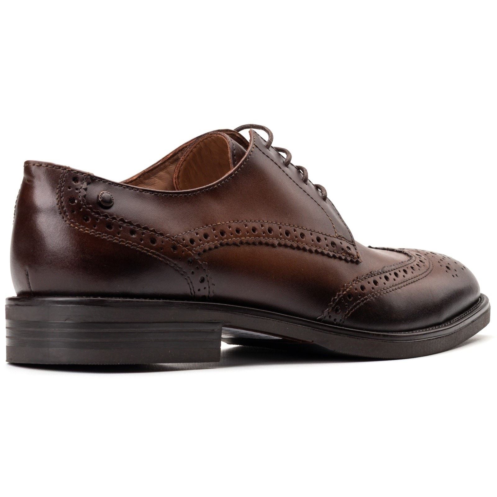 Base London Pocket Leather Men's Brown Brogues Shoes
