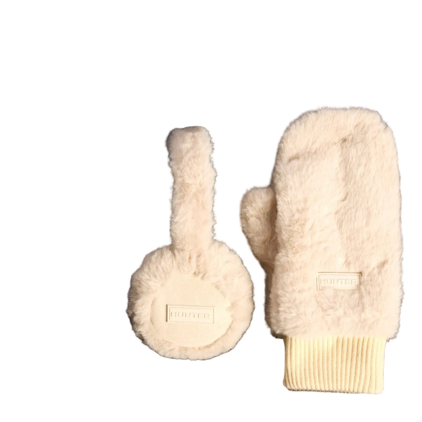 Hunter Blackmuir Sherpa Ear Muffs/Mittens Box Beige Ear Muffs & Mittens Set - One Size