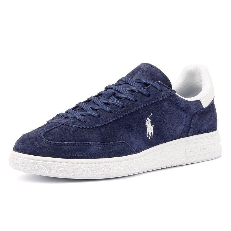 Ralph Lauren Bedford Suede Navy/White Trainers